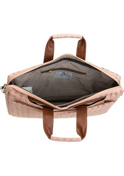 Monogram Pembe/taba Unisex Laptop & Evrak Çantası Brıefcase-Mn indirimleri