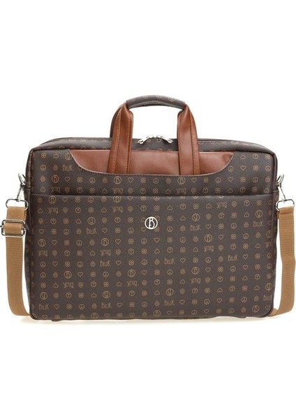 Monogram Kahve/taba Unisex Laptop & Evrak Çantası Brıefcase-Mn fırsatları