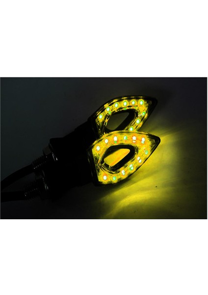 1 Çift Sarı Işık Motosiklet LED Dönüş Sinyali Göstergesi Işıklar 12 LED 12V (Yurt Dışından) modelleri