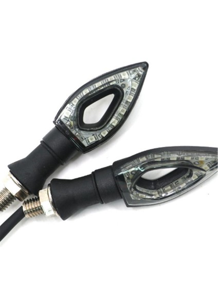 1 Çift Sarı Işık Motosiklet LED Dönüş Sinyali Göstergesi Işıklar 12 LED 12V (Yurt Dışından) indirimleri