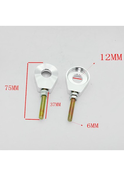 2x Gümüş 12MM Zincir Tutar Gerici Bfor Pit Kir CRF50 Thumpstar (Yurt Dışından)