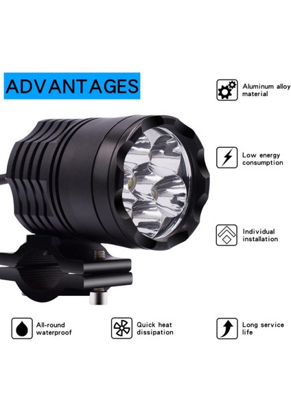 5W 6x LED Motosiklet Araba Teknesi Spot Sürüş Far Sisi Işık Lambası (Yurt Dışından) fırsatları