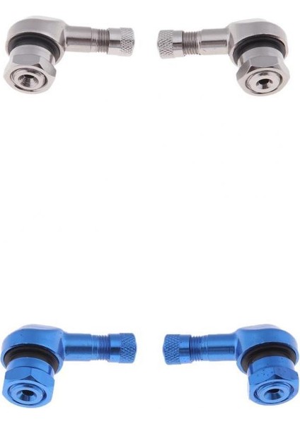 4 Adet Motosiklet 90 Derece 11.3mm Tekerlek Lastik Kök Tubeless Valf Alüminyum (Yurt Dışından)