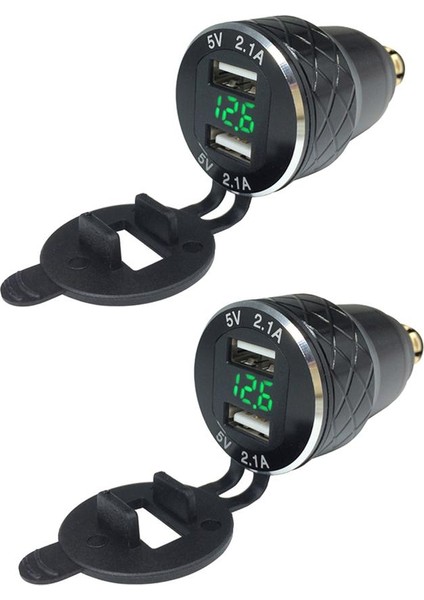 2 Adet Motorcross Din Socket Hella'dan Bmw F800 F650 4.2A LED Için Çift USB Şarjı (Yurt Dışından)