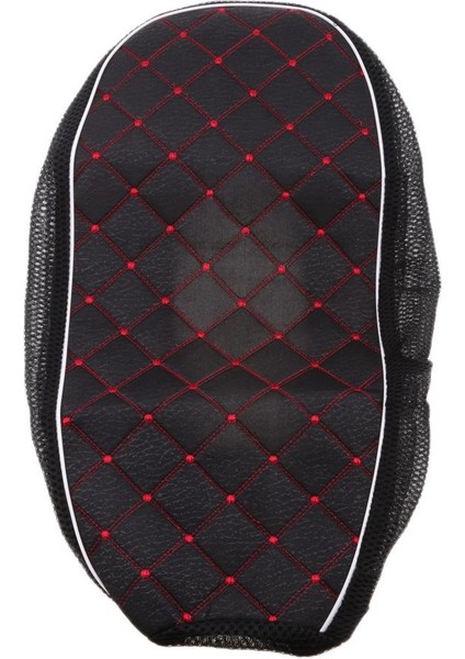 Siyah L + Kırmızı Xl Saf Deri Motosiklet Scooter Koltuk Yastık Kapağı (Yurt Dışından) modelleri