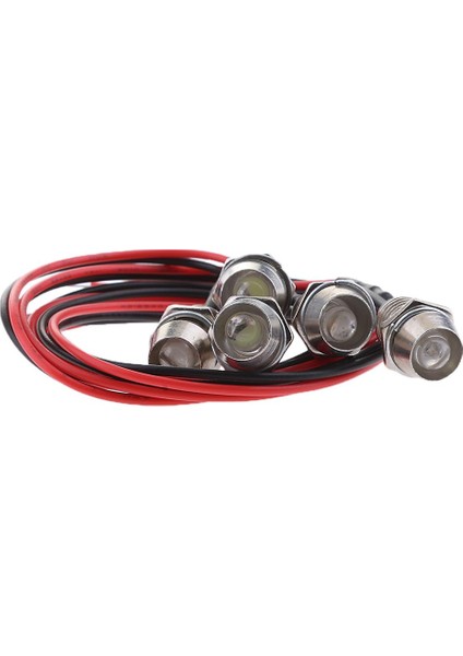 5 Adet 12V 1.8W Marine LED Gösterge Gösterge Gösterge Tablosu Sinyal Işık Lambası Beyaz (Yurt Dışından)