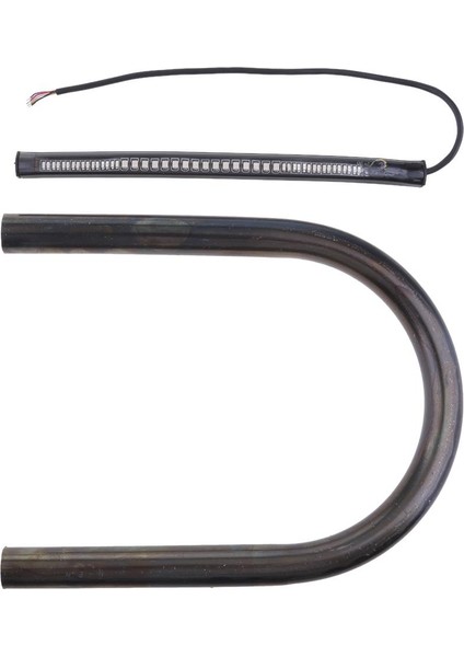 Cafe Racer Frame Hoop Uç Koltuk Döngüsü ve LED Kuyruk Işığı Düz ​​175MM (Yurt Dışından)