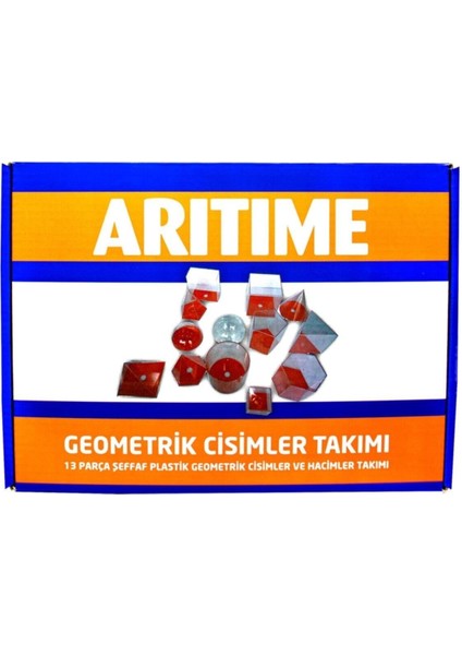 Geometrik Cisimler Takımı 13 Parça Şeffaf Plastik