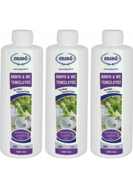 Antibakteriyel Banyo Wc Temizleyici 3 Adet x 1000 Ml.