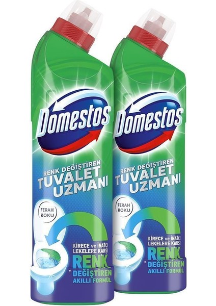 Tuvalet Temizleyici Renk Değiştiren Tuvalet Uzmanı Kireç Çözücü 750 ml 2 Adet