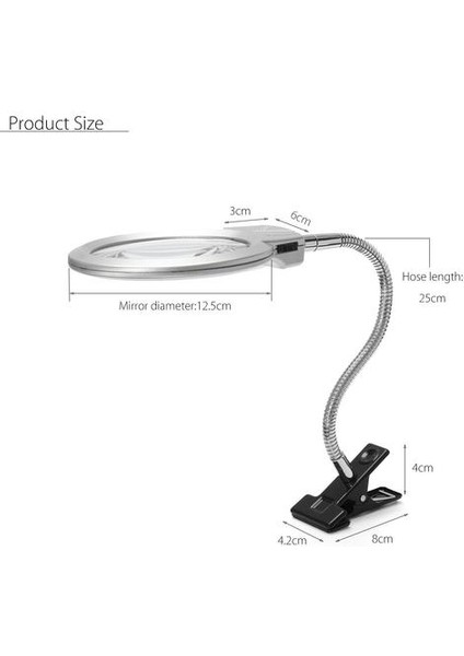 Aydınlatmalı Büyüteç Büyüteç Masaüstü Cam Okuma Büyüteç Metal Hortum LED Işıklı Lamba Üst Masa Büyüteç Kelepçeli | Büyüteçler (Yurt Dışından) fırsatları