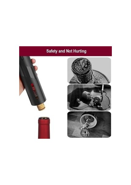 Elektrik Şarap Açıcı Yeniden Yüklenebilir Otomatik Korkscrew Şarap Bottleri Açıcı Foil Cutter & USB Charging Cable, Home Us Suit. (Yurt Dışından) modelleri