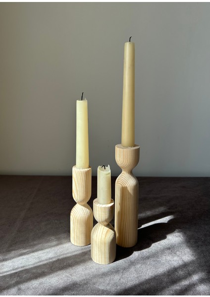 Timber Trio 3'lü Şamdan Set