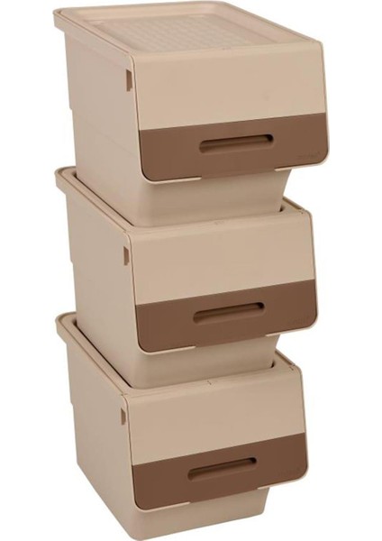 MT07 Organızer Tekerlekli Eşya ve Erzak Kutusu 3katlı 3X12 Lt