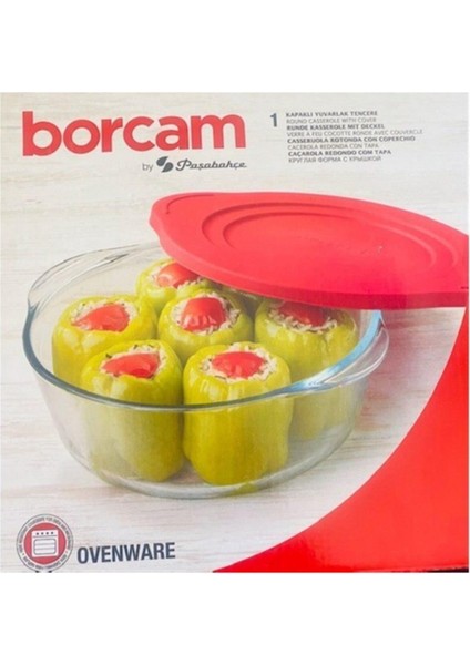Kapaklı Yuvarlak Borcam Tencere 2100CC 59001