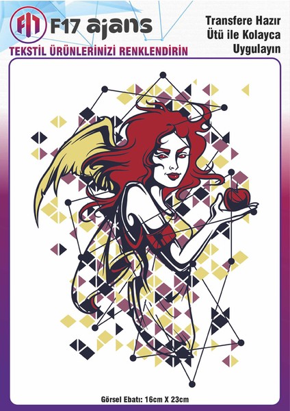 Ütü ile Yapışan Tekstil Baskı Görseli