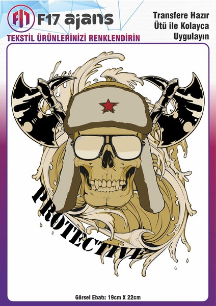 Ütü ile Yapışan Tekstil Baskı Görseli Protective