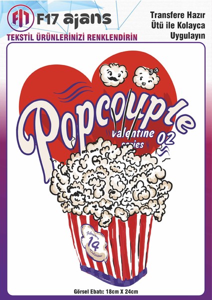 Ütü ile Yapışan Tekstil Baskı Görseli Popcouple