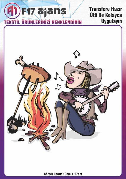 Ütü ile Yapışan Tekstil Baskı Görseli