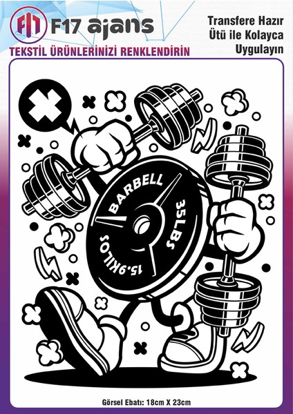 Ütü ile Yapışan Tekstil Baskı Görseli