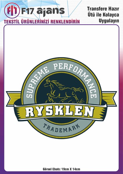 Ütü ile Yapışan Tekstil Baskı Görseli Rysklen