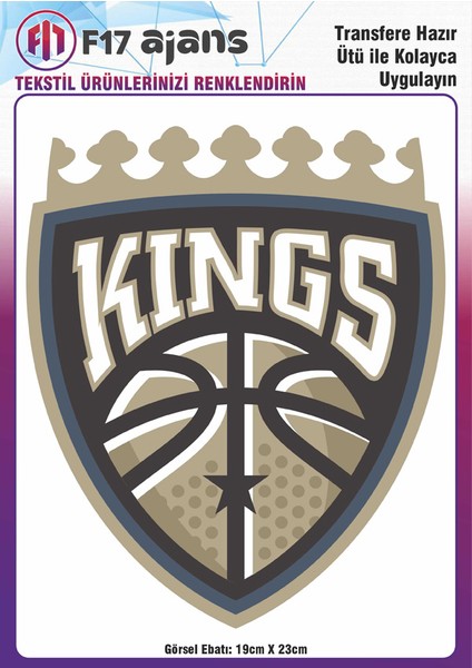 Ütü ile Yapışan Tekstil Baskı Görseli Kings