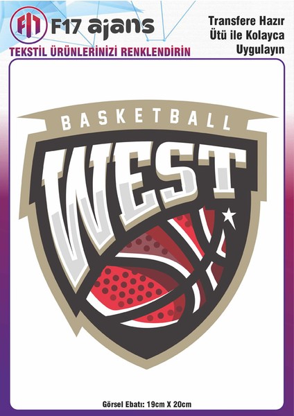 Ütü ile Yapışan Tekstil Baskı Görseli West