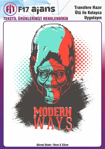 Ütü ile Yapışan Tekstil Baskı Görseli