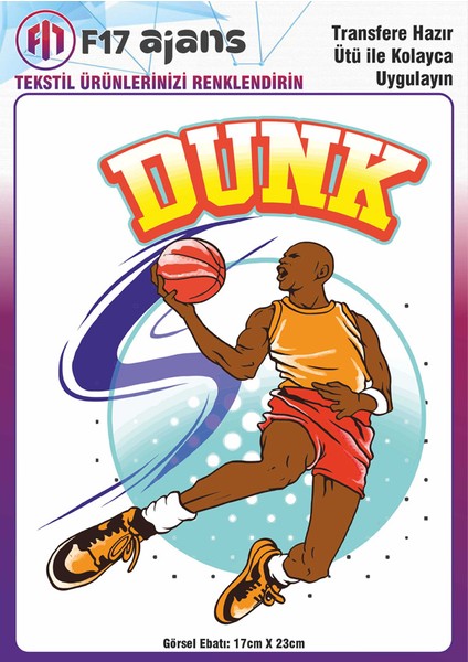 Ütü ile Yapışan Tekstil Baskı Görseli Dunk