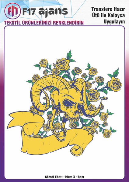 Ütü ile Yapışan Tekstil Baskı Görseli