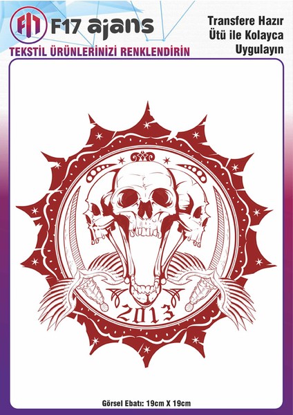 Ütü ile Yapışan Tekstil Baskı Görseli