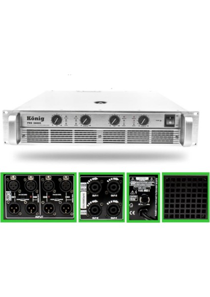 PRO–3608 S 4 Ohm 4X900 Watt Power Amplifier