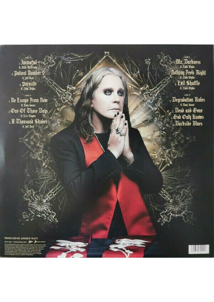 Ozzy Osbourne- Patient Number 9 (Limited Edition Translucent Red W/ Black Marble Vinyl) - 2 Plak