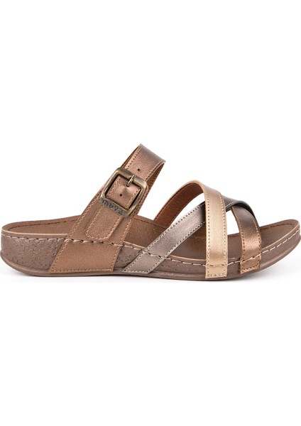 31119 Gizeh Anatomik Kadın Terlik Bronz