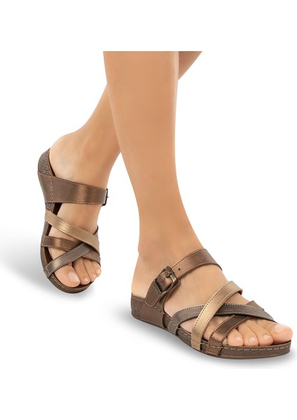 31119 Gizeh Anatomik Kadın Terlik Bronz fiyatları