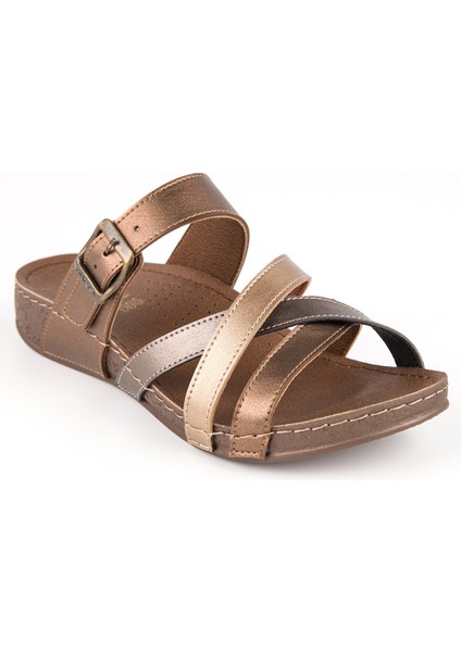 31119 Gizeh Anatomik Kadın Terlik Bronz modelleri