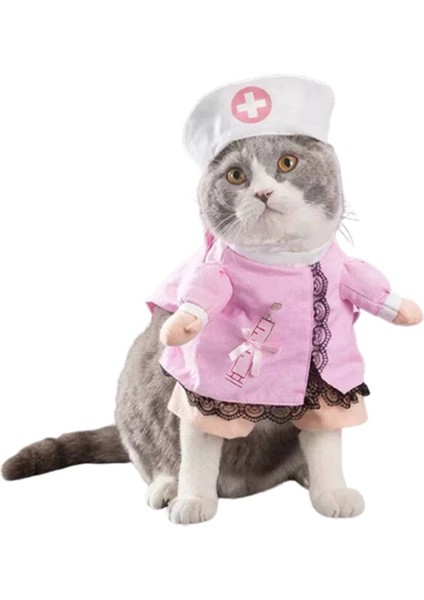 Jesty Eğlenceli Hemşire Şeklinde Kedi Kıyafeti