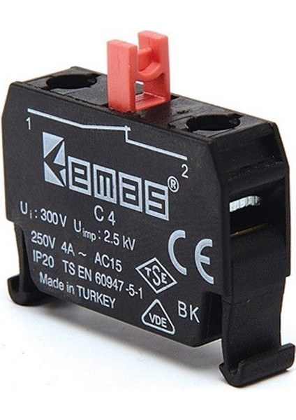 Kontak Butonu Siyah Renkli C Butona Uygun Kutuluk