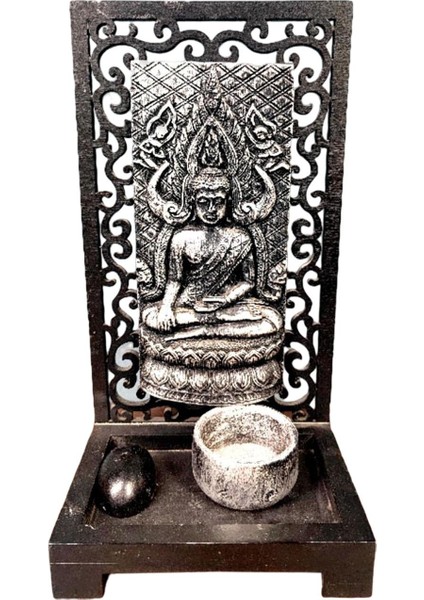Tealight Mum Tutucu Buda Heykel Çay Işık Tutucular Masa Toplama Stili C (Yurt Dışından)