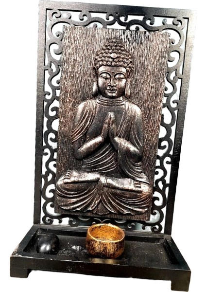 Tealight Mum Tutucu Buddha Heykeli Çay Işık Sahipleri Tatiller D (Yurt Dışından)