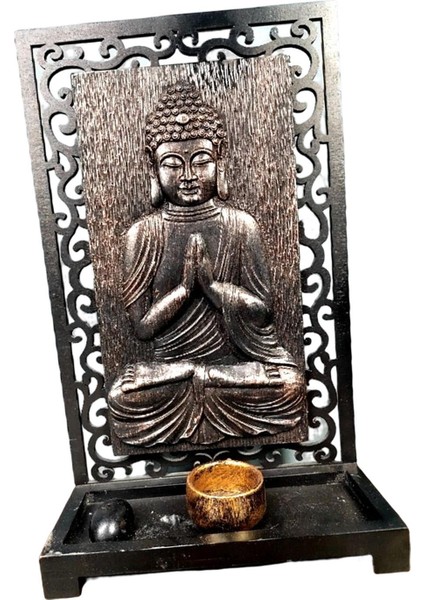 Tealight Mum Tutucu Buddha Heykeli Çay Işık Sahipleri Tatiller D (Yurt Dışından)