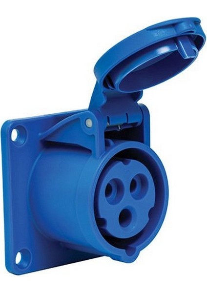 406502V 3 x 16A. IP44 Makıne Prizi -Düz- Vidalı Bağ.
