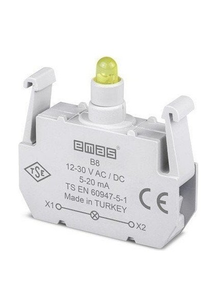 B8 B Sinyal Sarı Led'li Blok 12-30 V Ac/dc