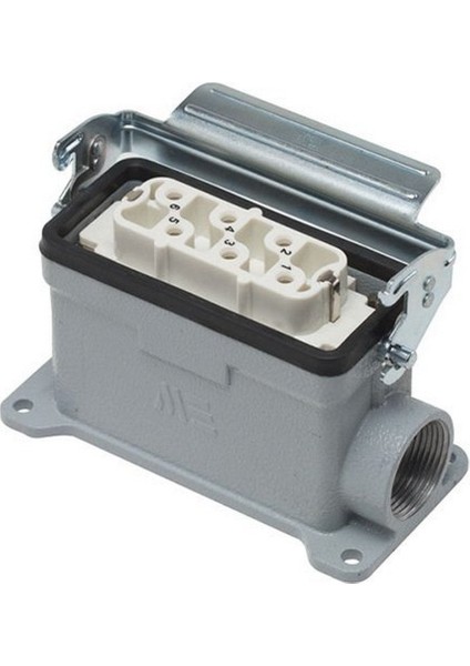 403568S 6 x 35A. Çoklu Duvar Prizi Tek Metal Mandallı