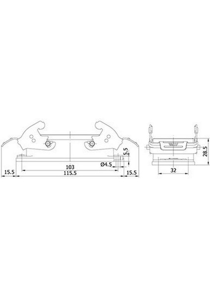 403031S 16 x 16A. Çoklu Makine Fişi Metal Mandallı fiyatları