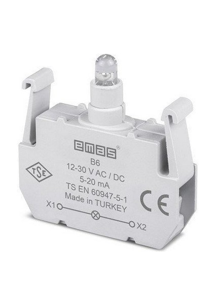 B6 B Sinyal Kırm.led'li Blok 12-30 V Ac/dc