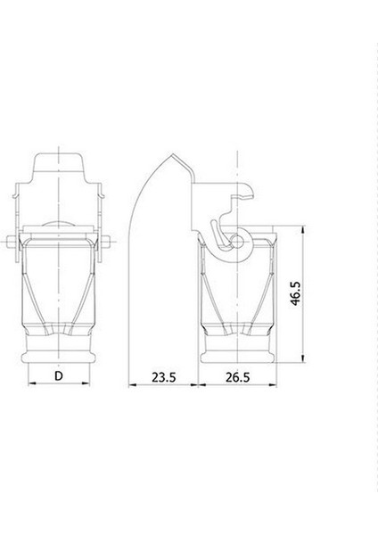 403004S 4 x 10A. Uzatma Prizi Metal Mandallı