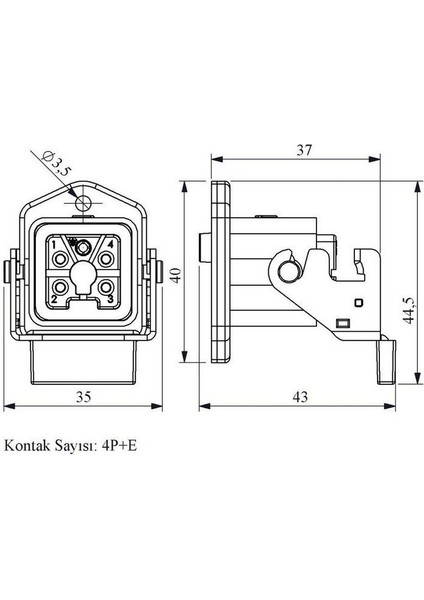 EBM05PM46 5 Kontaklı Makina Priz Alt.gir.metal Aç fiyatları