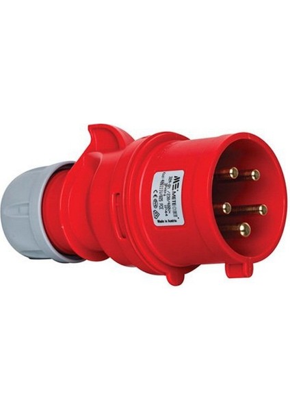 406111V 5 x 32A. IP44 Düz Fiş- Vidalı Bağ.