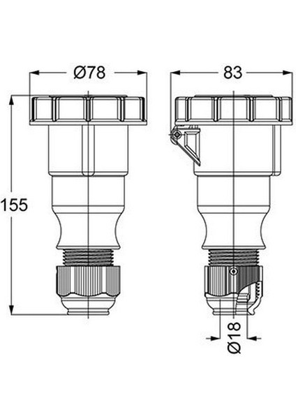 T310280V 4 x 16A. IP67 Uzatma Prizi Vidalı Bağ. fiyatları
